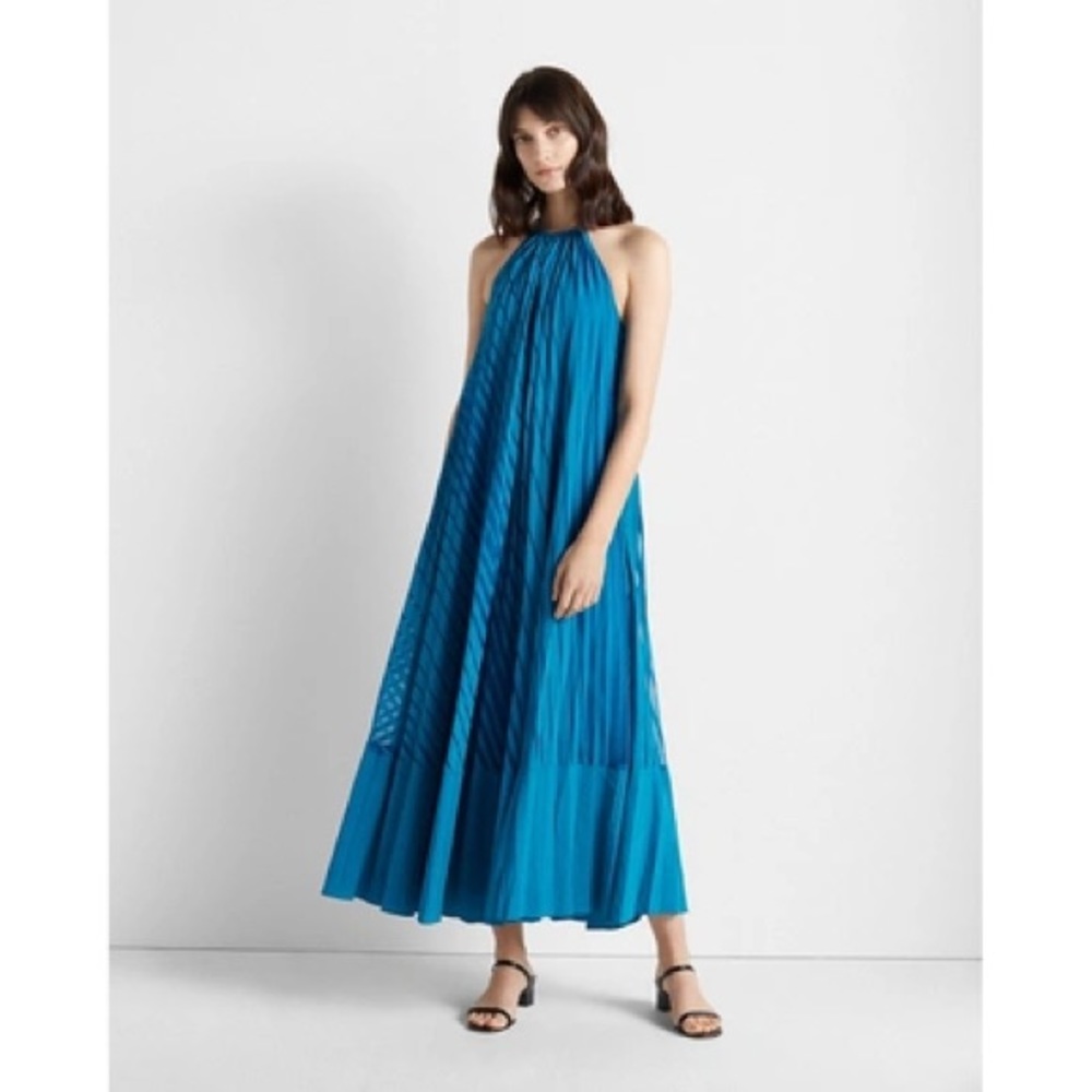 🎄 Club Monaco Burnout Pleated Maxi Dress